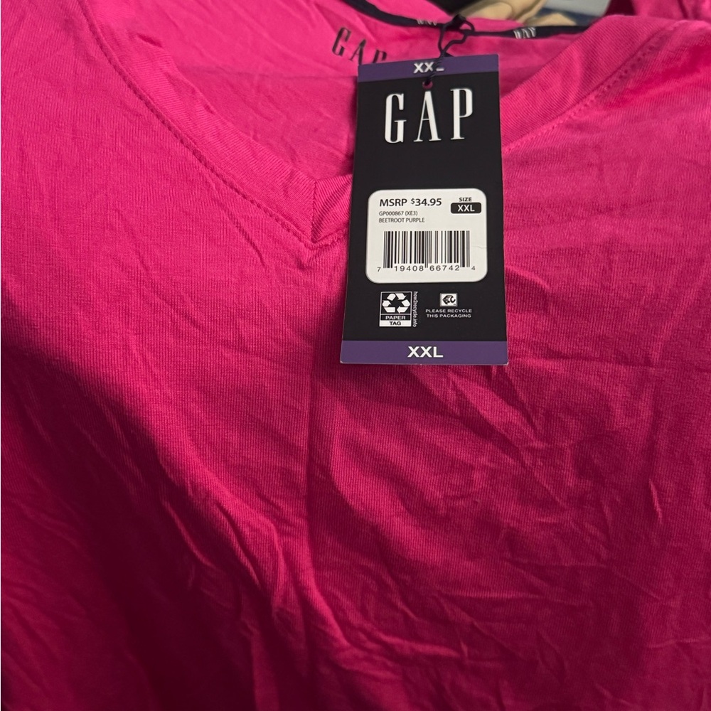 GAP Women's Bright Pink Short Sleeve Tee